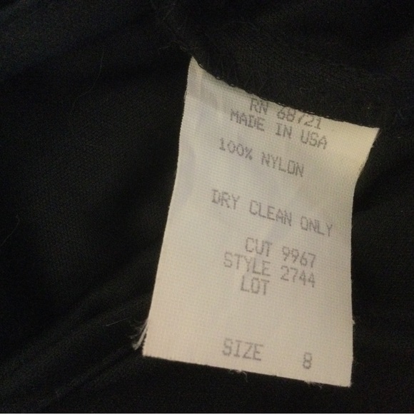 Wild Rose black crochet lace dress with slip - Picture 4 of 5